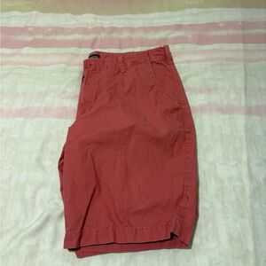 Express Men's Coral Flat Front Shorts